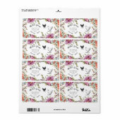 Spring Bloemen Rustiek Script Ei Karton Label (Full Sheet)