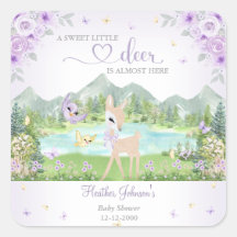 Spring Bloom and Butterflies Deer Baby Shower 