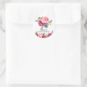 Spring Bloom Floral Baby shower Envelope Seal Ronde Sticker (Tas)