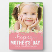 Spring Bloom Moederdag Custom Lijst Plaque Fotoplaat (voorkant)