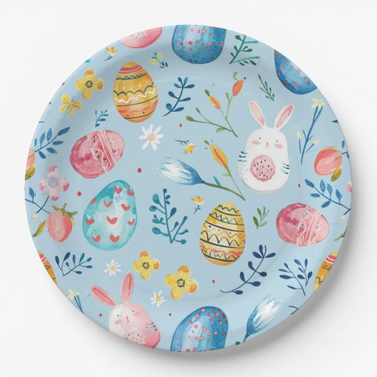 Spring Bloom Pasen 4 Papieren Bordje (Voorkant)