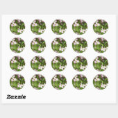 Spring Blooming Roze Hondenbloesem Ronde Sticker (Vel)
