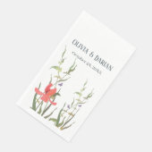 Spring Blooming Tulip Floral Wedding Servet (Hoek)