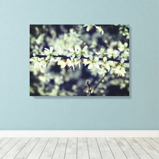 Spring Blosems Wrapped Canvas (Insitu (Houten vloer))