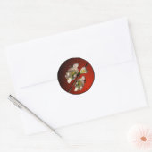 Spring Blossom Asian Envelope Seal Ronde Sticker (Envelop)