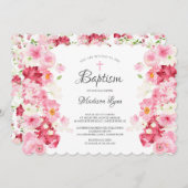 Spring Blossom Baptisme Invitation Kaart (Voorkant / Achterkant)