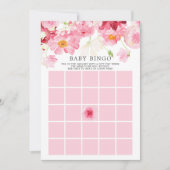 Spring Blossom BINGO Baby shower Game Kaart (Voorkant)
