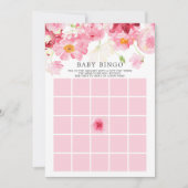 Spring Blossom BINGO Baby shower Invitation de jeu (Devant)