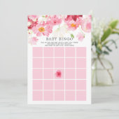Spring Blossom BINGO Baby shower Invitation de jeu (Debout devant)