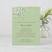 Spring Blossom Bridal Shower Invitation (Sage) Kaart (Staand voorkant)