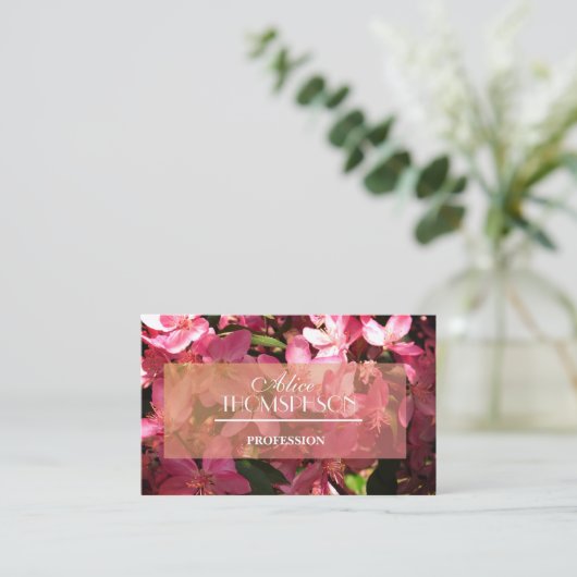 Spring Blossom Custom Visitekaartje (Staand voorkant)