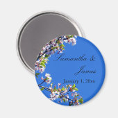 Spring Blossom en Sky Personal Wedding Magneet (Voorkant / Achterkant)