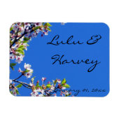 Spring Blossom en Sky Personal Wedding Magneet (Horizontaal)