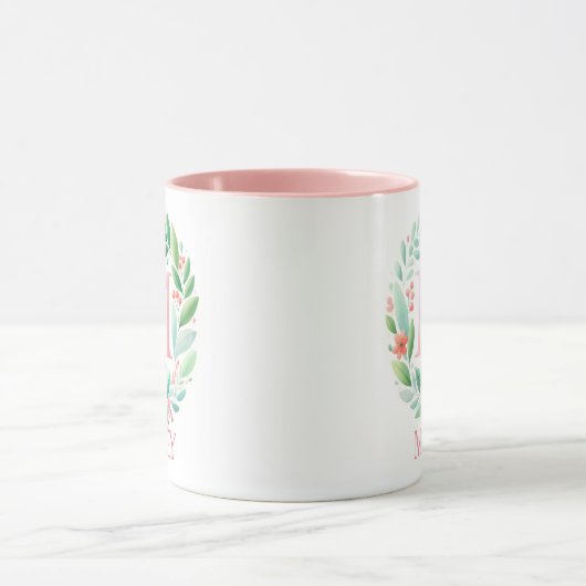 Spring Blossom Gepersonaliseerde letter M - Aangep Mok (Midden)