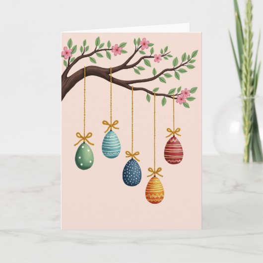 Spring Blossom Hanging Ornaments Card Kaart (Voorkant)
