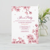 Spring Blossom Invitation Kaart (Staand voorkant)