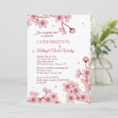 Spring Blossom Invitation Kaart (Staand voorkant)