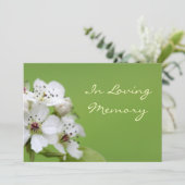 Spring Blossom Memorial Service Kaart (Staand voorkant)