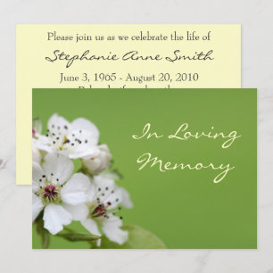 Spring Blossom Memorial Service Kaart