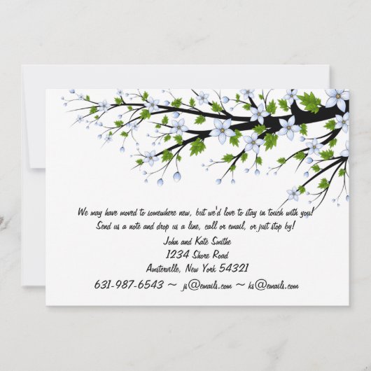 Spring Blossom New Address Announement Aankondiging (Voorkant)