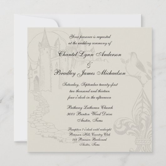 Spring Blossom onvoorwaardelijk Love Wedding Invit Kaart (Achterkant)