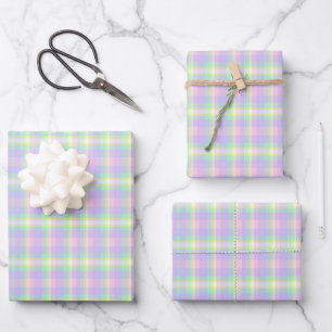 Spring Blossom Plaid Inpakpapier Vel