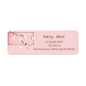 Spring Blossom - Sakura-monogrammed Etiket (Voorkant)