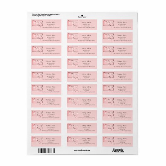 Spring Blossom - Sakura-monogrammed Etiket (Full Sheet)
