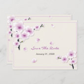 Spring Blossom Save the Date Wedding Aankondiging (Voorkant / Achterkant)
