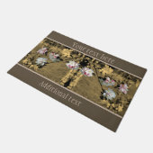 Spring Blossom Sepia Partial Color Personalized Deurmat (Schuin)