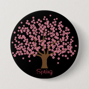 Spring Blossom Tree Button