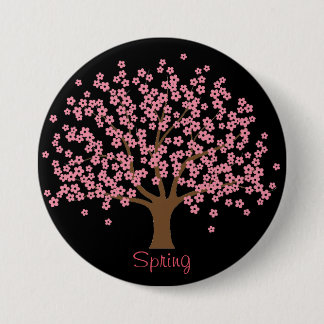Spring Blossom Tree Button