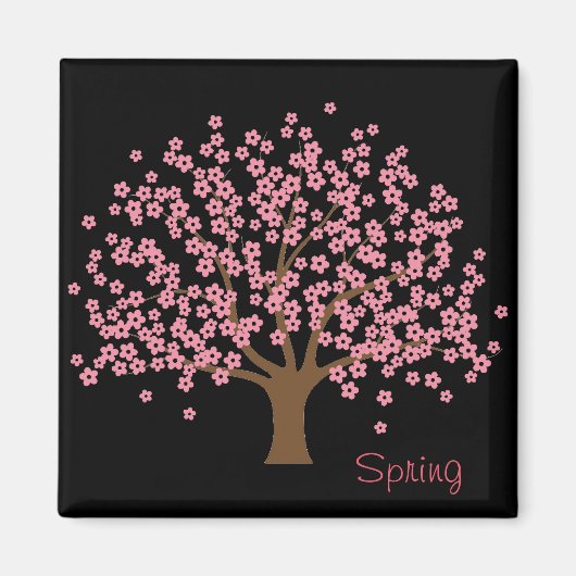 Spring Blossom Tree Magnet Magneet (Voorkant)