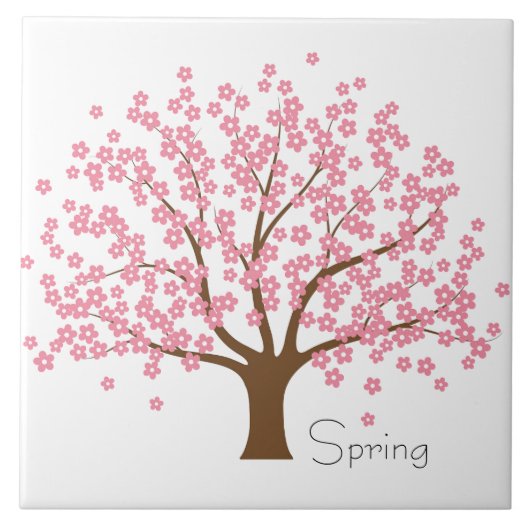 Spring Blossom Tree Tegeltje (Voorkant)