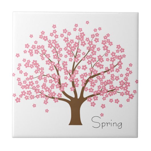 Spring Blossom Tree Tegeltje (Voorkant)