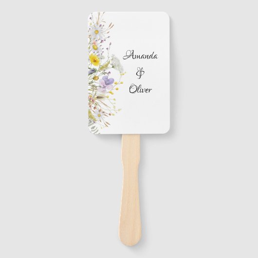Spring Blossom Wedding Program Hand Fans Handwaaier (Voorkant)