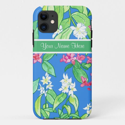 Spring Blossom Weigela, Philadelphus op Blue Case-Mate iPhone Case (Achterkant)