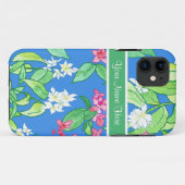 Spring Blossom Weigela, Philadelphus op Blue Case-Mate iPhone Case (Achterkant (horizontaal))