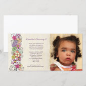 Spring Blossoms Baby Girls 2nd Birthday Invitation (Devant / Derrière)