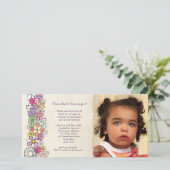 Spring Blossoms Baby Girls 2nd Birthday Invitation (Debout devant)