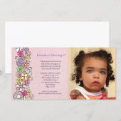 Spring Blossoms Baby Girls 2nd Birthday Invitation (Devant / Derrière)