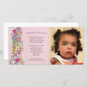 Spring Blossoms Baby Meisjes 2e Verjaardag Uitnodi (Voorkant / Achterkant)