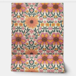 Spring Blossoms Floral Patroon Gordijn & Behang