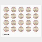Spring Blossoms Retour Adresse Stickers Coeur (Feuille)