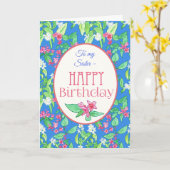 Spring Blossoms Verjaardag Kaart voor Zuster (Gele Bloem)