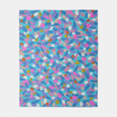 Spring Blue Abstract Fleece Deken (Voorkant)