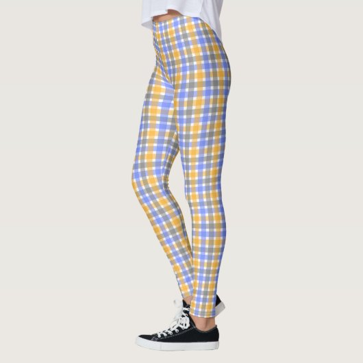 Spring Blue Check Pattern Leggings (Links)