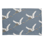 Spring Blue Flying Cranes Kussensloop (Voorkant)
