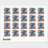 Spring Bluebird Vierkante Sticker (Vel)