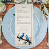 Spring Bluebirds Bruiloft Menu